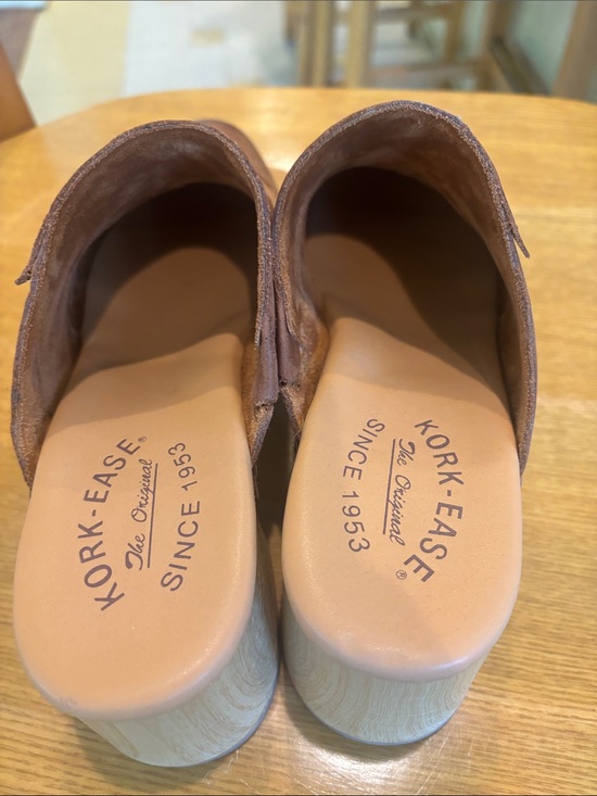 Kork-Ease Shoes - Kork-Ease Brown Suede Slip-On Clog Mules